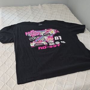 Hello Kitty Black Tee with Pink Accents